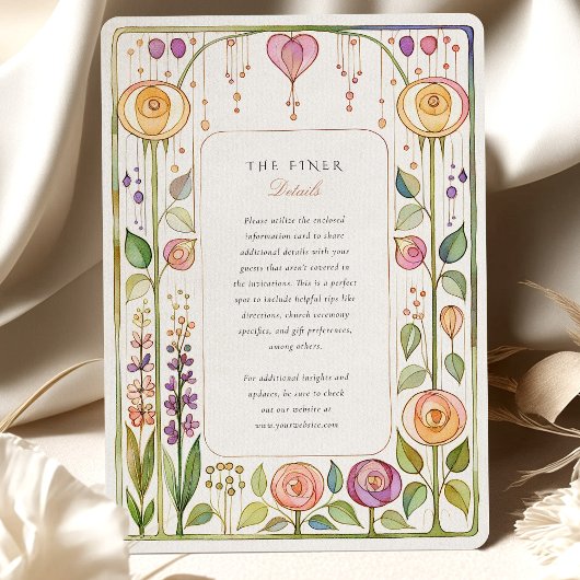 Invitation Mariage d'aquarelle de style Glasgow