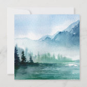 Invitation Mariage d'aquarelle des lucioles de montagne rusti (Dos)