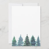 Invitation Mariage d'aquarelle d'hiver (Dos)