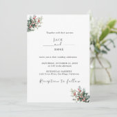 Invitation Mariage d'aquarelle d'hiver (Debout devant)