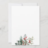 Invitation Mariage d'aquarelle d'hiver (Dos)