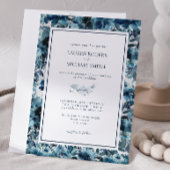 Invitation Mariage d'aquarelle d'hiver bleu moderne