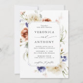 Invitation Mariage d'aquarelle du cadre de jardin (Devant)