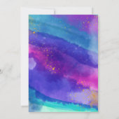 Invitation Mariage d'aquarelle dynamique (Dos)