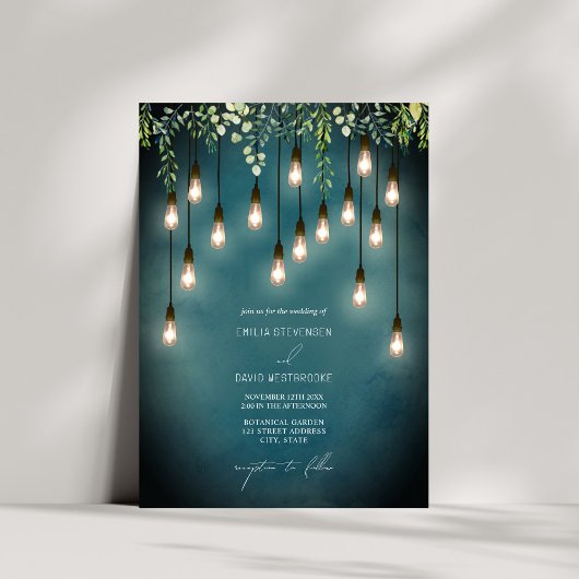 Invitation Mariage d'aquarelle Edison