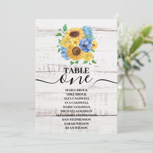 Invitation Mariage d'aquarelle en bois blanc rustique (Debout devant)