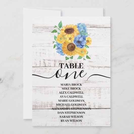 Invitation Mariage d'aquarelle en bois blanc rustique (Dos)