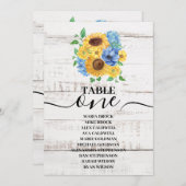 Invitation Mariage d'aquarelle en bois blanc rustique (Devant / Derrière)