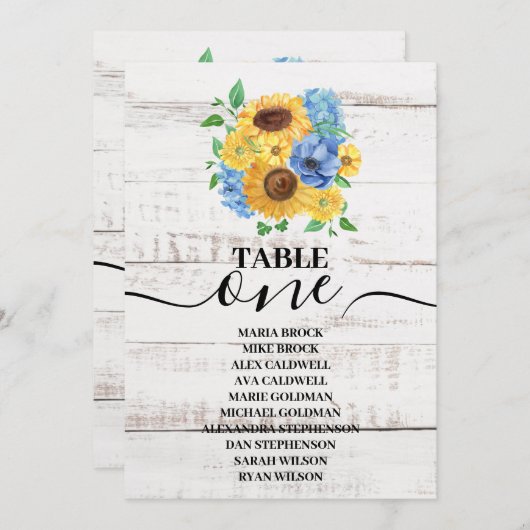 Invitation Mariage d'aquarelle en bois blanc rustique (Devant / Derrière)