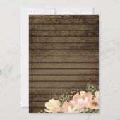 Invitation Mariage d'aquarelle en bois rustique transparent (Dos)