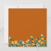 Invitation Mariage d'aquarelle en fer Tangerine Citrus (Dos)