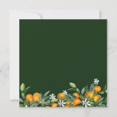 Invitation Mariage d'aquarelle en fer Tangerine Citrus (Dos)