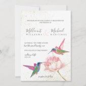 Invitation Mariage d'aquarelle en or rose Floral (Devant)