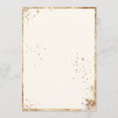 Invitation Mariage d'aquarelle Feuille Rustique Gold Greenery (Dos)