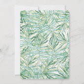 Invitation Mariage d'aquarelle Feuille tropical (Dos)