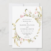 Invitation Mariage d'aquarelle Fleur sauvage de printemps (Devant)