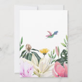 Invitation Mariage d'aquarelle fleurie (Dos)