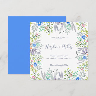 Invitation Mariage d'aquarelle fleurie de style champêtre