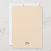 Invitation Mariage d'aquarelle florale (Dos)