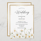 Invitation Mariage d'aquarelle florale (Devant / Derrière)