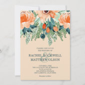 Invitation Mariage d'aquarelle florale (Devant)