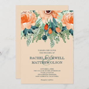 Invitation Mariage d'aquarelle florale