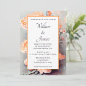 Invitation Mariage d'aquarelle florale (Debout devant)