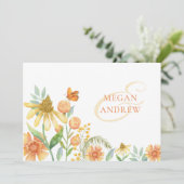 Invitation Mariage d'aquarelle florale (Debout devant)
