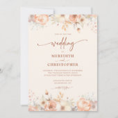 Invitation Mariage d'aquarelle florale (Devant)