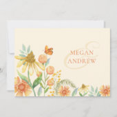 Invitation Mariage d'aquarelle florale (Devant)