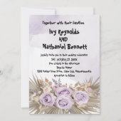 Invitation Mariage d'aquarelle florale d'hiver (Devant)