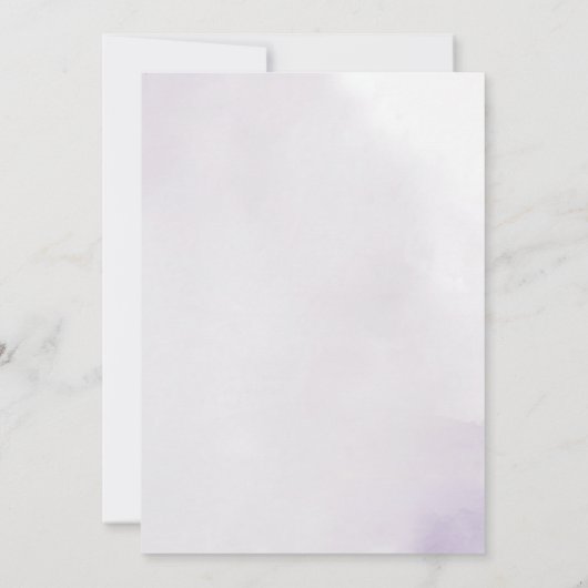 Invitation Mariage d'aquarelle florale d'hiver (Dos)