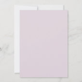 Invitation Mariage d'aquarelle florale Mauve Blush Dusty (Dos)