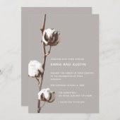Invitation Mariage d'aquarelle florale minimaliste simple en  (Devant / Derrière)