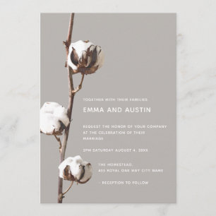 Invitation Mariage d'aquarelle florale minimaliste simple en 