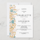 Invitation mariage d'aquarelle florale modifiable photo de Bo (Devant)