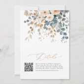 Invitation Mariage d'aquarelle florale moelleuse (Dos)