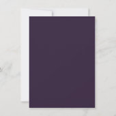 Invitation Mariage d'aquarelle florale pourpre (Dos)