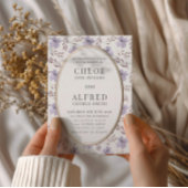 Invitation Mariage d'aquarelle florale violet moderne