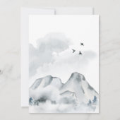 Invitation Mariage d'aquarelle Foggy Mountain (Dos)