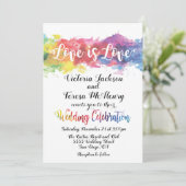 Invitation Mariage d'aquarelle gay lesbienne moderne (Debout devant)