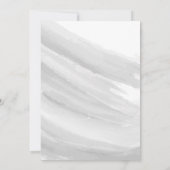 Invitation Mariage d'aquarelle gris bleu moderne (Dos)