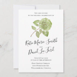 Invitation Mariage d'aquarelle Hydrangea