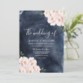 Invitation Mariage d'aquarelle marine (Debout devant)