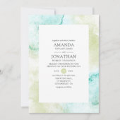 Invitation Mariage d'aquarelle minimal (Devant)