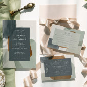 Invitation Mariage d'aquarelle minimaliste Abstrait moderne