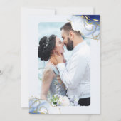 Invitation Mariage d'aquarelle minimaliste bleu (Dos)