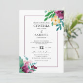 Invitation Mariage d'aquarelle moderne (Debout devant)