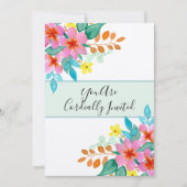 Invitation Mariage d'aquarelle moderne brillant (Devant)