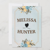 Invitation Mariage d'aquarelle moderne et élégant (Dos)